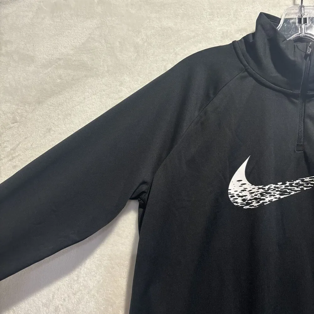 Nike Running Dri-Fit Swoosh 1/4 Zip Top Women’s Size Medium Black NWT Activewear